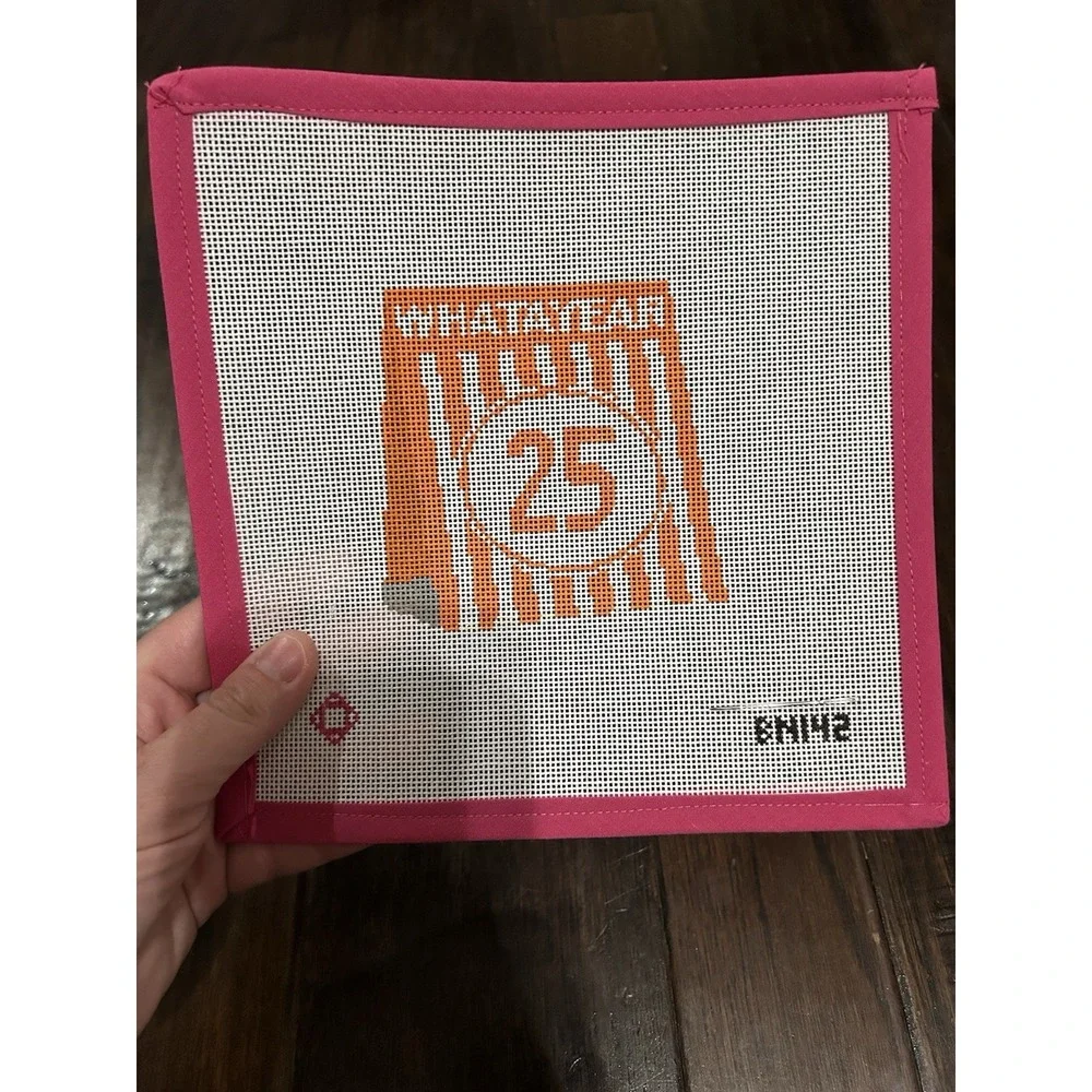 2025 WHATAYEAR Table Tent Needlepoint Ornament Canvas 18 Mesh